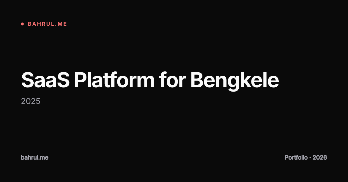 SaaS Platform for Bengkele