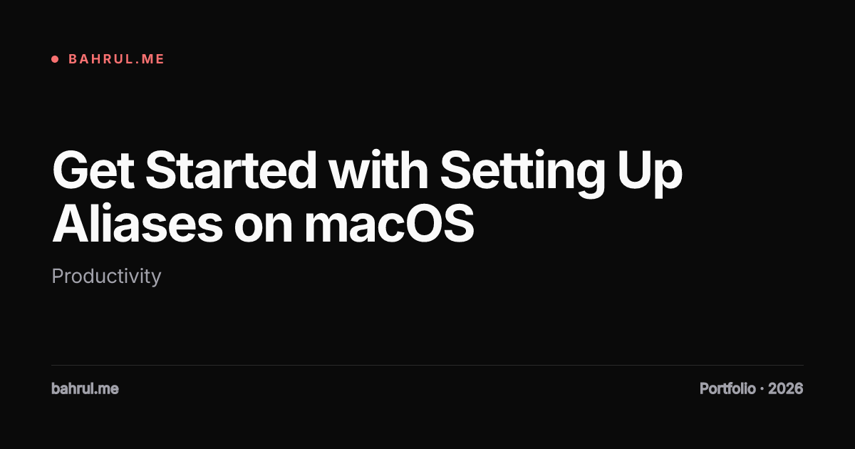 Get Started with Setting Up Aliases on macOS