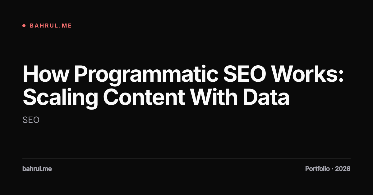 How Programmatic SEO Works: Scaling Content With Data