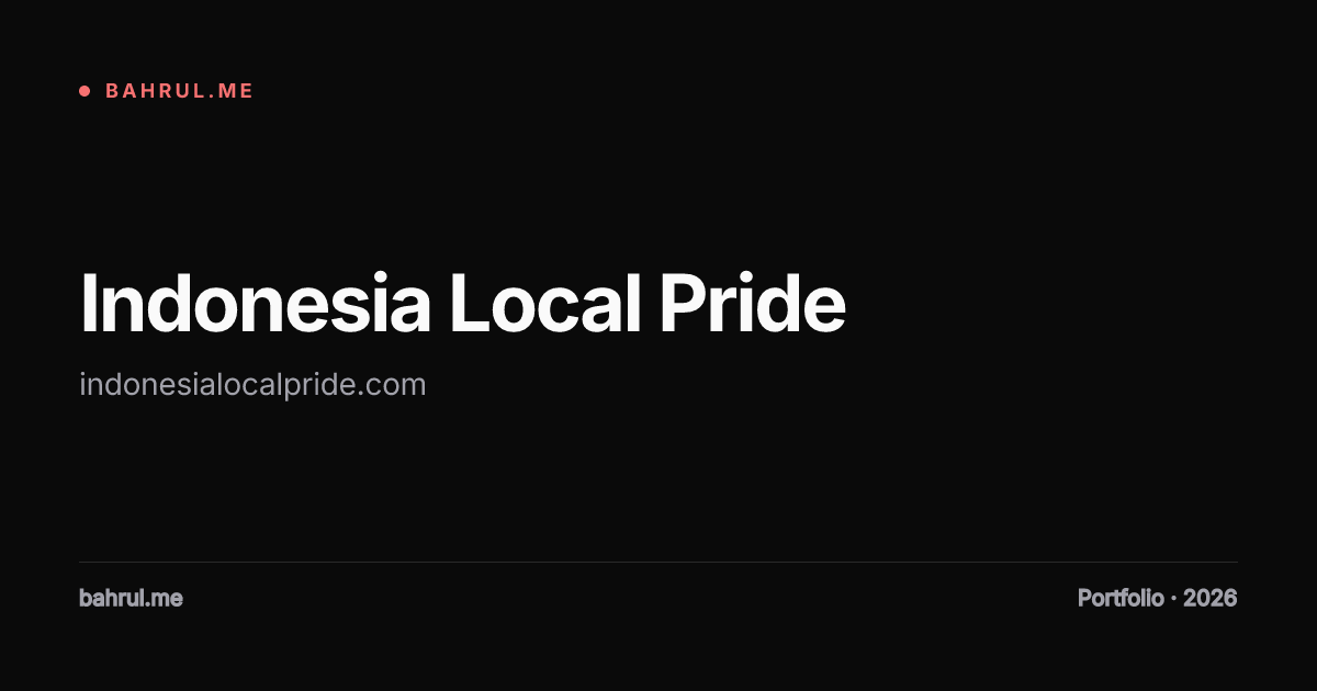 Indonesia Local Pride