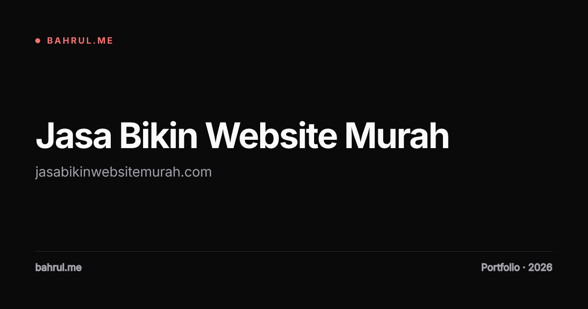 Jasa Bikin Website Murah